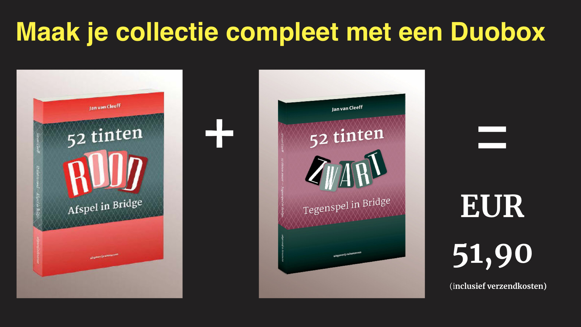 Duobox 52 tinten rood en 52 tinten zwart